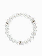 Браслет из бусин «Жемчуг. Невеста», d=5.5 см, стразы, шар №8, белый - Фото 3