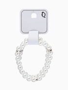 Браслет из бусин «Жемчуг. Невеста», d=5.5 см, стразы, шар №8, белый - Фото 4