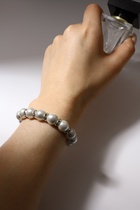 Браслет жемчуг «Невеста» со стразами, шар №10, цвет белый, d=5.5 см - Фото 3