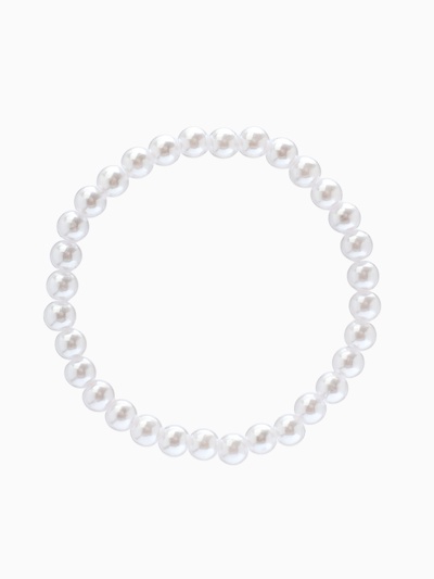 Браслет из бусин «Жемчуг. Невеста», d=5.5 см, шар №4, белый