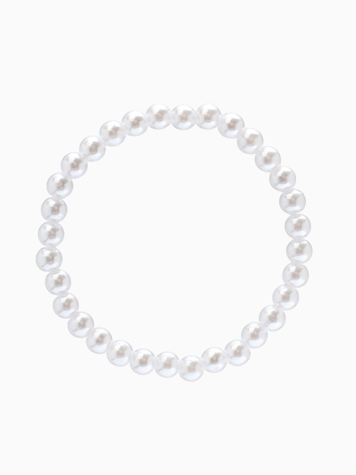 Браслет из бусин «Жемчуг. Невеста», d=5.5 см, шар №4, белый - Фото 1