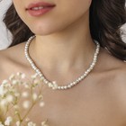 Бусы жемчуг «Невеста» со стразами, шар №4, цвет белый, L= 43,5 см - Фото 3