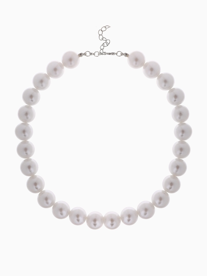 Бусы жемчуг «Невеста» шар №16, белые, L=40 см - Фото 1