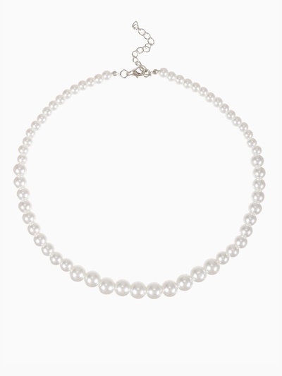 Бусы «Невеста» с жемчугом, шар №4.6.8, белые, 45 см