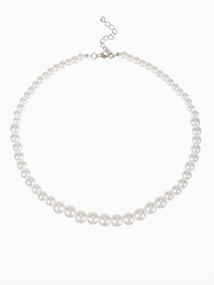 Бусы «Невеста» с жемчугом, шар №4.6.8, белые, 45 см - Фото 1