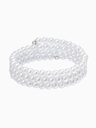 Браслет пружинка «Жемчуг. Невеста», d=5.5 см, бусина 5 мм, 3 ряда, белый - Фото 4