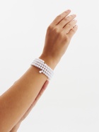 Браслет пружинка «Жемчуг. Невеста», d=5.5 см, бусина 5 мм, 3 ряда, белый - Фото 2