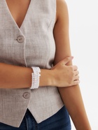 Браслет пружинка «Жемчуг. Невеста», d=5.5 см, бусина 5 мм, 3 ряда, белый - Фото 3