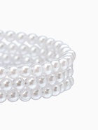 Браслет пружинка «Жемчуг. Невеста», d=5.5 см, бусина 5 мм, 3 ряда, белый - Фото 6