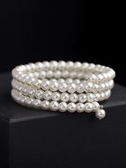 Браслет пружинка «Жемчуг. Невеста», d=5.5 см, бусина 5 мм, 3 ряда, белый - Фото 9