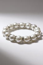 Браслет жемчуг «Невеста» со стразами, шар № 10, цвет белый, d=5,5 см - Фото 2