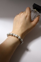 Браслет жемчуг «Невеста» со стразами, шар № 10, цвет белый, d=5,5 см - Фото 3