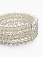 Браслет пружинка «Жемчуг. Невеста», d=5.5 см, бусина 5 мм, 4 ряда, цвет молочный - Фото 4