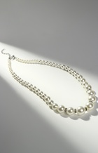 Бусы «Невеста» с жемчугом, со стразами, шар №10.12, цвет молочный, 45 см - Фото 2