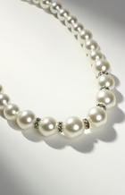 Бусы «Невеста» с жемчугом, со стразами, шар №10.12, цвет молочный, 45 см - Фото 3