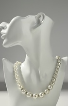 Бусы «Невеста» с жемчугом, со стразами, шар №10.12, цвет молочный, 45 см - Фото 1