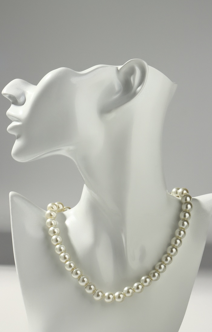 Бусы жемчуг «Невеста» шар №10, цвет молочный, L=40 см - Фото 1