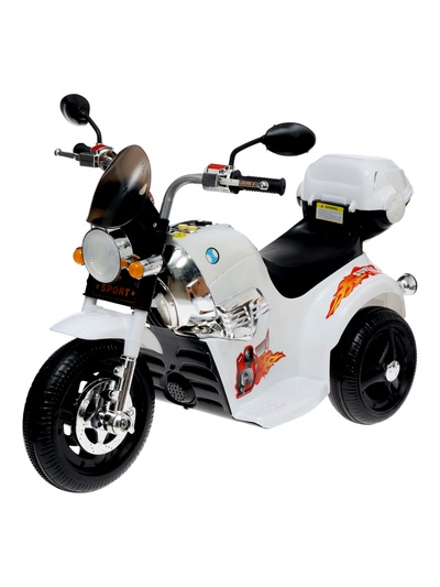 УЦЕНКА (Трещина багажника) Электромобиль «Чоппер», с аккумулятором, световые и звуковые эффекты, белый