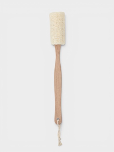 Мочалка с ручкой, люфа, гладкая, 33×7 см