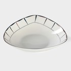 Тарелка фарфоровая сервировочная «Аврора», 500 мл, d=19 см, цвет белый - Фото 2
