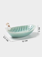 Блюдо керамическое сервировочное «Птичка на листочке», 15.5×8.5 см, зелёное - Фото 2