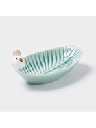 Блюдо керамическое сервировочное «Птичка на листочке», 15.5×8.5 см, зелёное - Фото 3