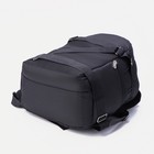 Рюкзак мужской на молнии, 5 наружных карманов, цвет чёрный - фото 6257432