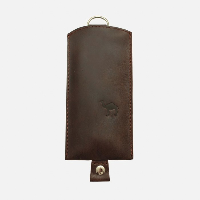 Ключница на молнии, длина 15 см, цвет коричневый