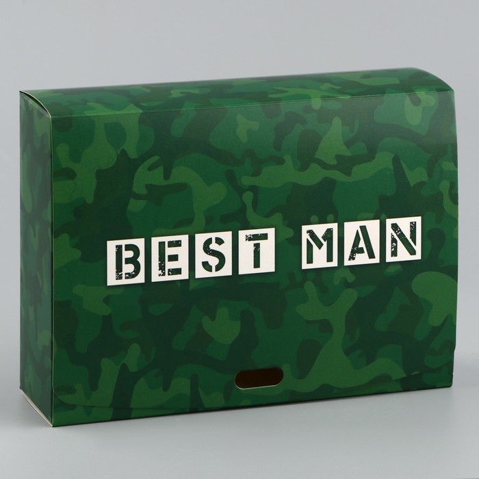 Коробка подарочная, упаковка, «Best man», 16,5 х 12,5 х 5 см, БЕЗ ЛЕНТЫ - фото 1905607402