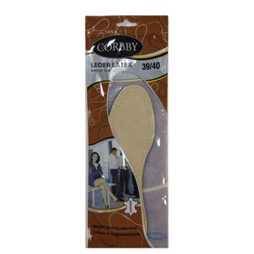 

Стельки для обуви Corbby Leder latex, с активированным углём, размер 41-42