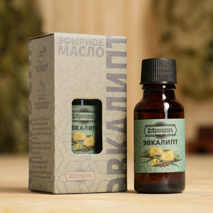Масло эфирное «Эвкалипт» 20 мл, крафт, Добропаровъ - Фото 1