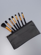 Набор кистей для макияжа SMOKY, 7 шт., чехол на молнии, чёрный - Фото 3