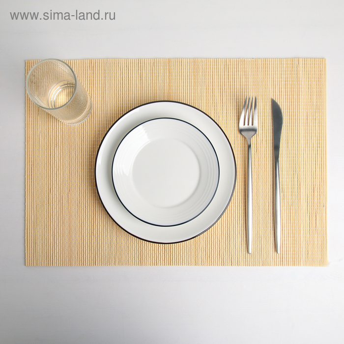 Салфетка сервировочная на стол «Капли», 40×30 см, цвет бежевый - Фото 1