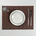 Салфетка сервировочная на стол «Гладь», 45×30 см, цвет коричневый - фото 6030911