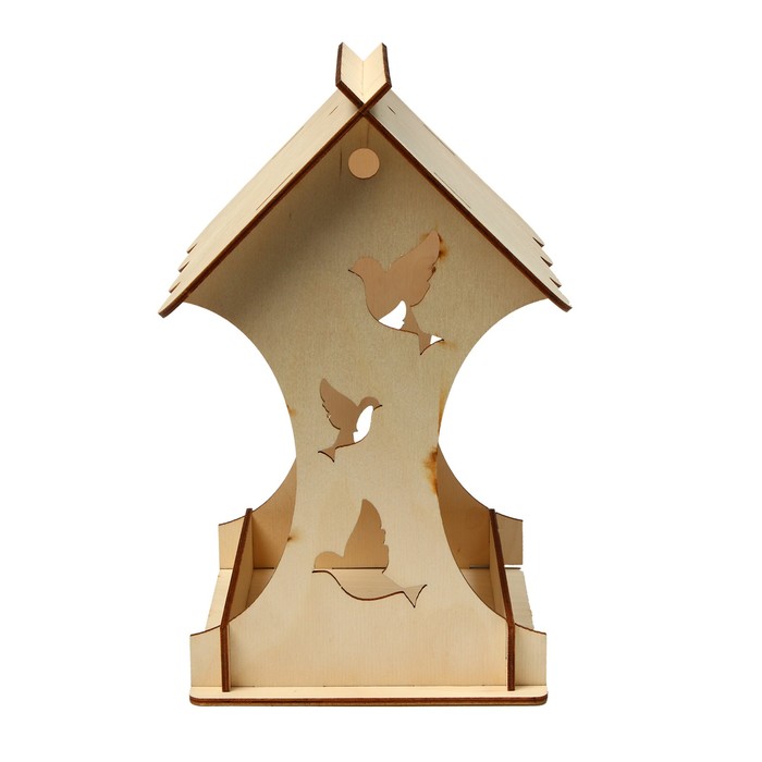 Деревянная кормушка-конструктор «Птички» своими руками, 14.5 × 18.5 × 25 см, Greengо