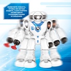 Робот GRAVITONE, свет, звук, стреляет, на батарейках, русская озвучка, цвет синий - Фото 4