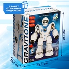 Робот GRAVITONE, свет, звук, стреляет, на батарейках, русская озвучка, цвет синий - Фото 8