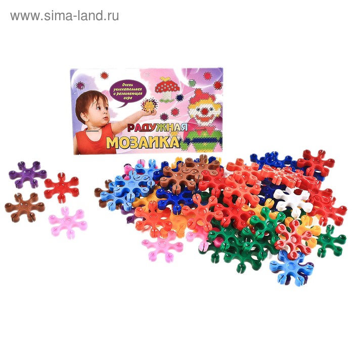 Конструктор "Радужная мозаика", 70 деталей