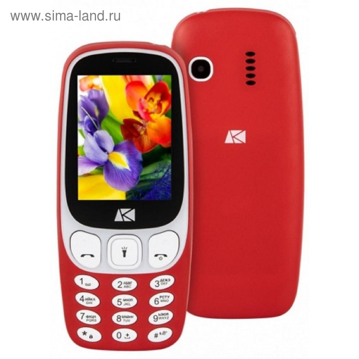 Мобильный телефон ARK U243, 32Мб, 2Sim, 2.4", 0.08Mpix, microSD, красный - Фото 1