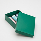 Коробка картонная без окна, изумрудная, 16,5 х 12,5 х 5,2 см - Фото 1