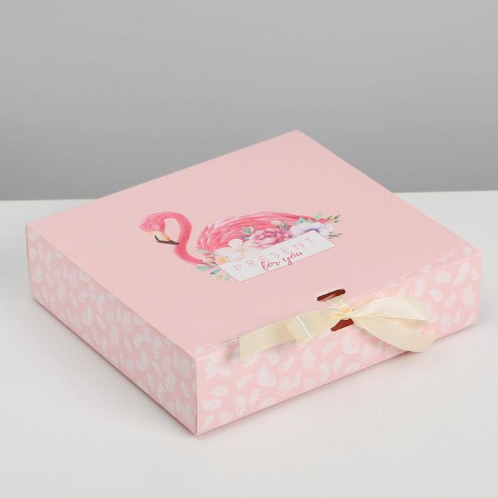 Коробка подарочная, упаковка, «Present for you», 20 х 18 х 5 см - фото 1918912668