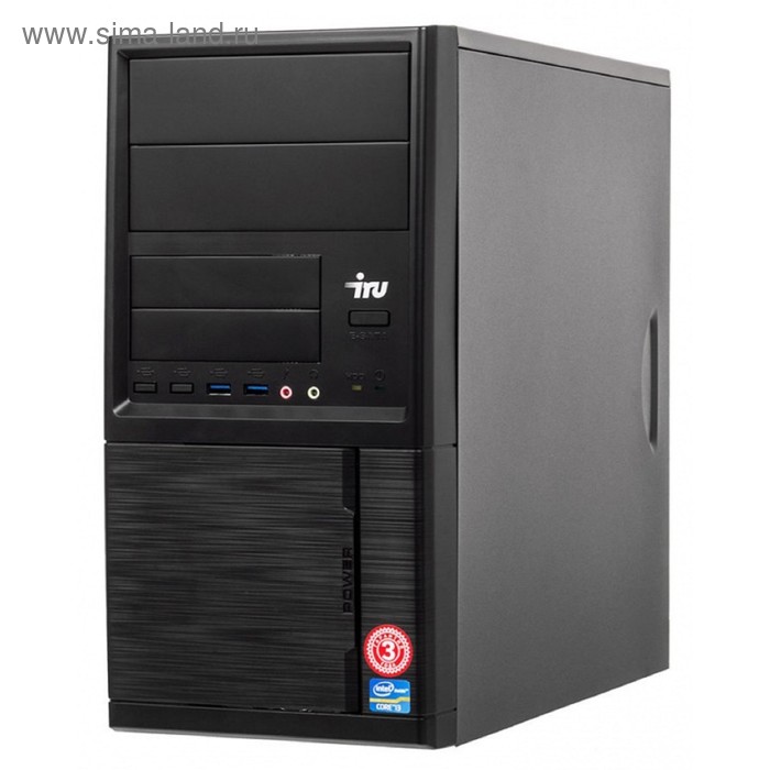 Компьютер IRU Office 315 MT i5 7400 (3), 8Гб, 1Тб 7.2к, HDG630, 400W, черный - Фото 1