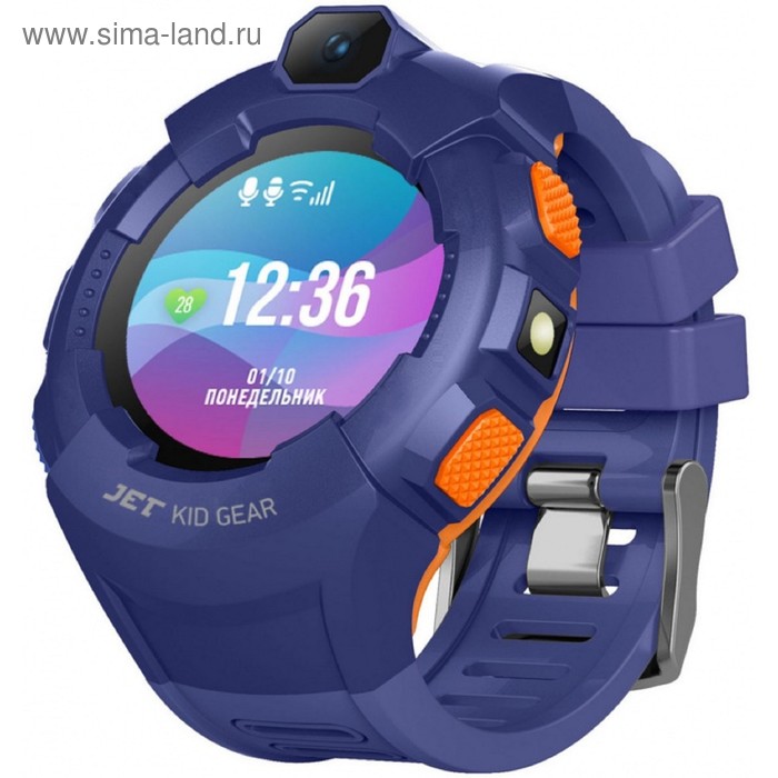 Смарт-часы Jet Kid Gear, 50мм, 1.44", сине-оранжевый - Фото 1