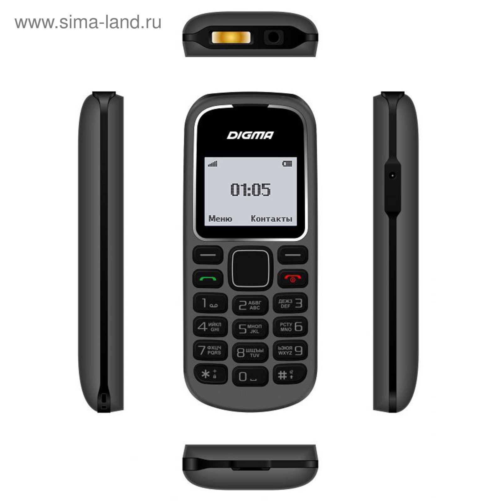 Мобильный телефон Digma Linx A105 2G, 32Мб, 1.44