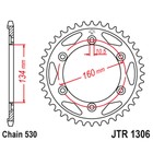 Звезда задняя, ведомая, JTR1306 для мотоцикла стальная, цепь 530, 42 зубья - Фото 2