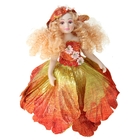 Кукла коллекционная "Аделина в платье цвета осени" 17 см - Фото 1