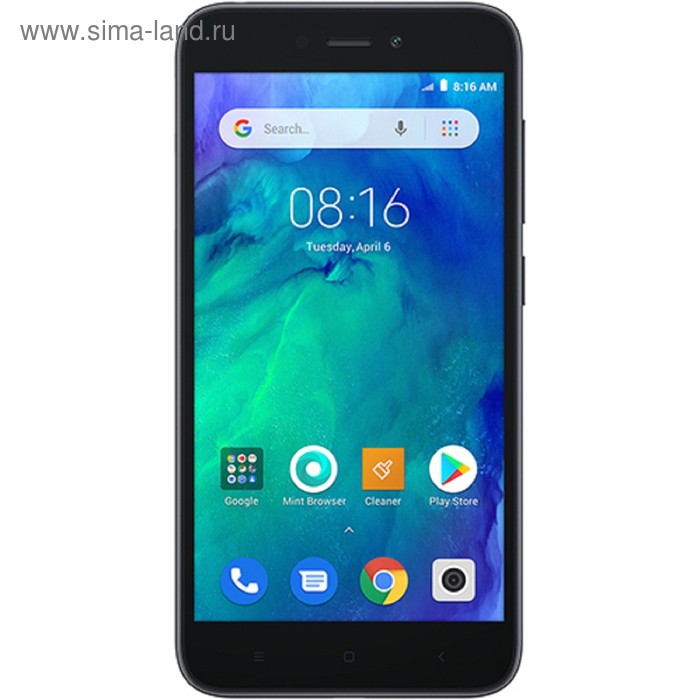 Смартфон Xiaomi Redmi GO, 16Гб, 2Sim, 5", Android 8.1, 8Mpix, microSD, черный - Фото 1