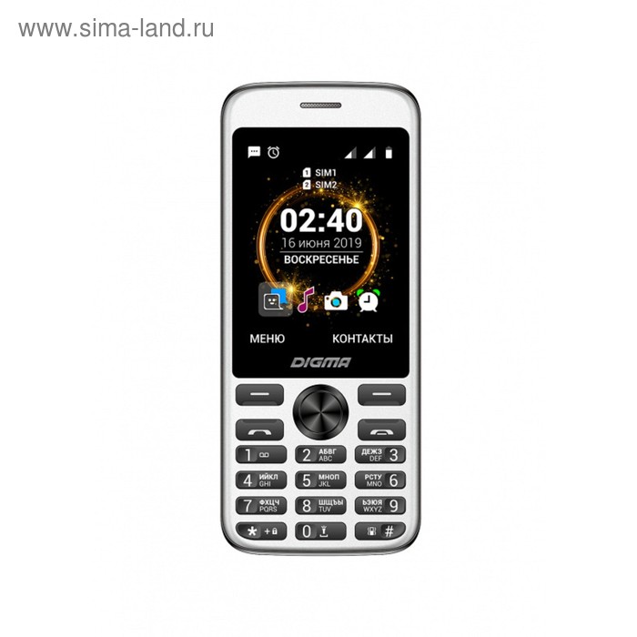 Мобильный телефон Digma C280 Linx, 32Мб, 2Sim, 2.8", 0.3Mpix, microSD, черный - Фото 1