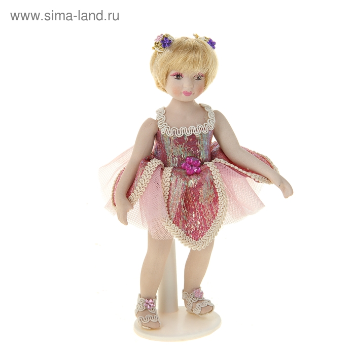 Кукла коллекционная "Верочка в маленьком розовом платьице" 17 см - Фото 1
