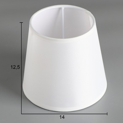 Абажур E14, белый, 14×14×12.5 см